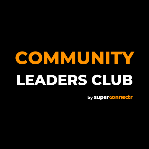 Logo Community Leaders Club by SuperConnectr : le Club réservé aux professionnels de l'animation de communauté (Community Builders)