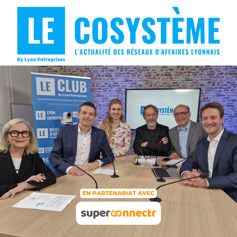 LEcosystème : l'émission TV des communautés et des réseaux d'affaires : CJD Rhône-Alpes (Centre des Jeunes Dirigeants) avec Alexandre Perga et APADLO (Réseaux des entreprises de l'ouest lyonnais) avec Stéphanie Olive