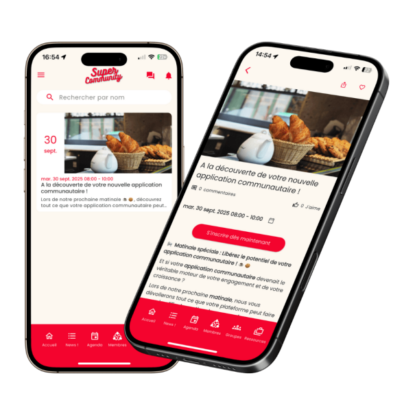 Community application - business club - events calendar