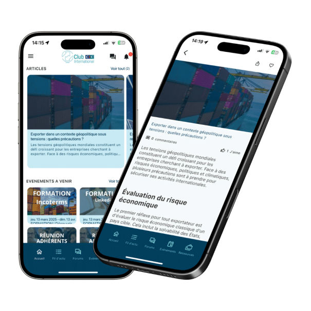 Application Business Club - Contenus